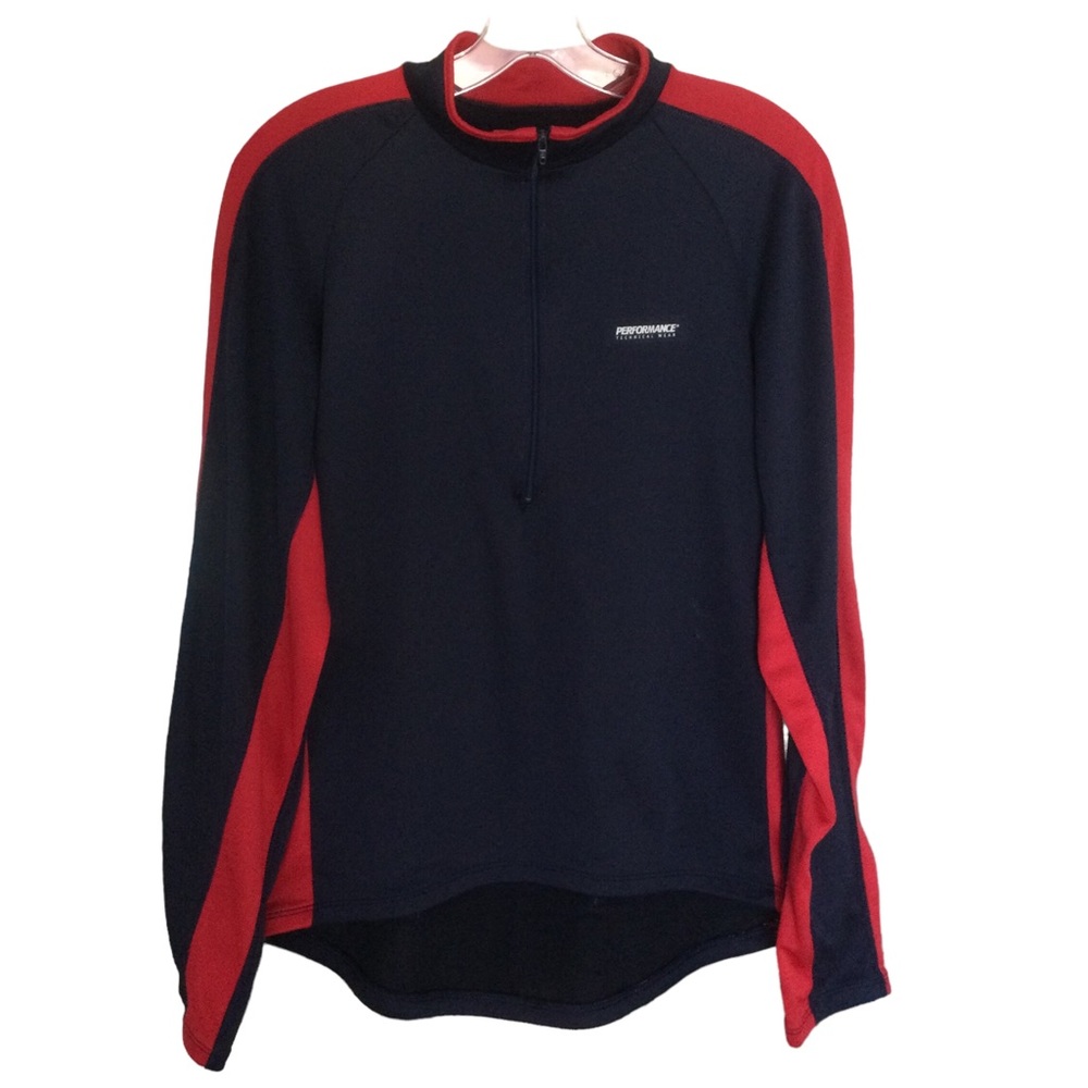 Performance Navy&Red 1/4 Zip Cycling Jersey Size: Medium